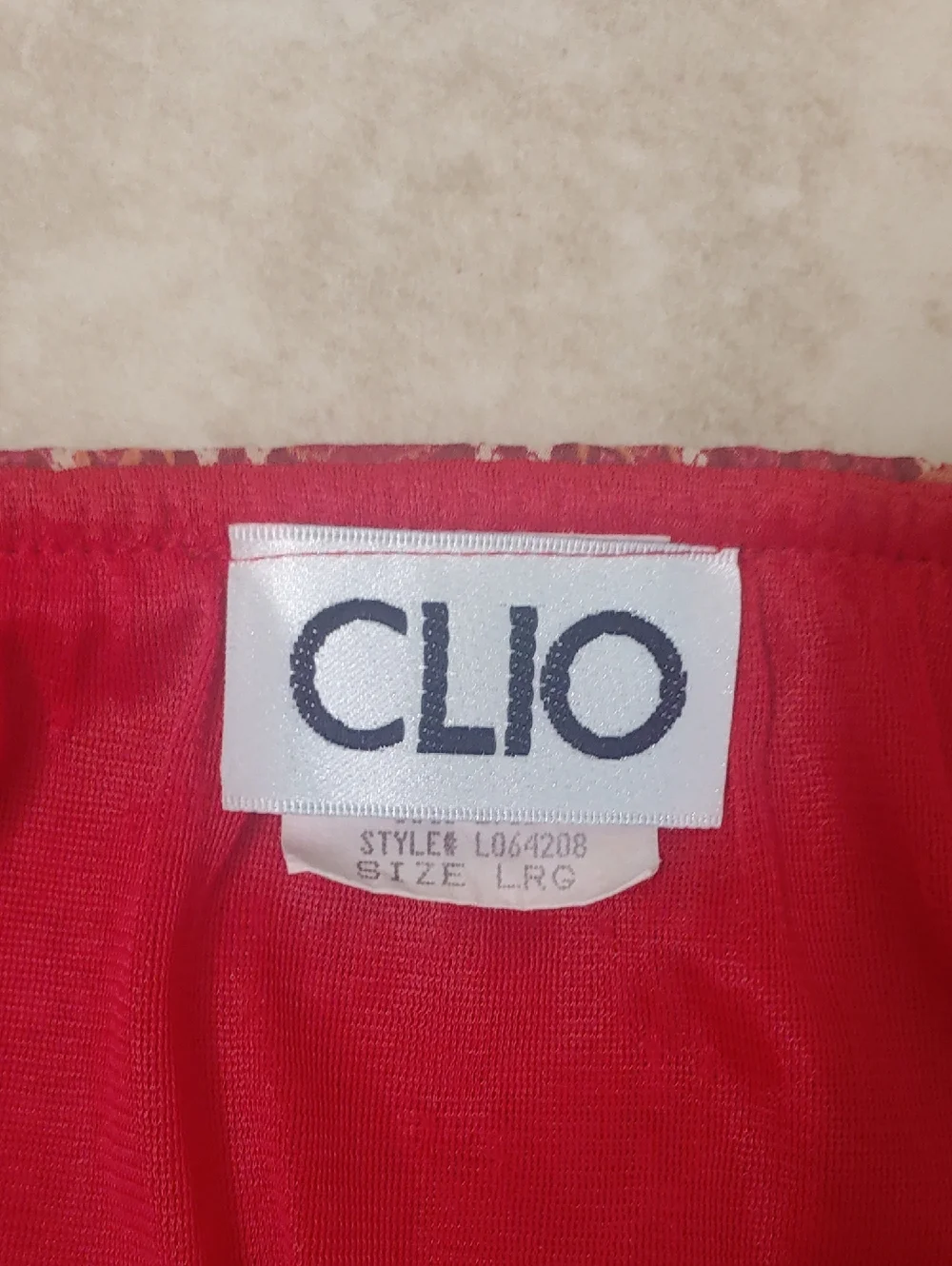 Vintage 90s CLIO Boho Skirt Midi Red And Orange Pattern Women's Size L - Picture 2 of 6